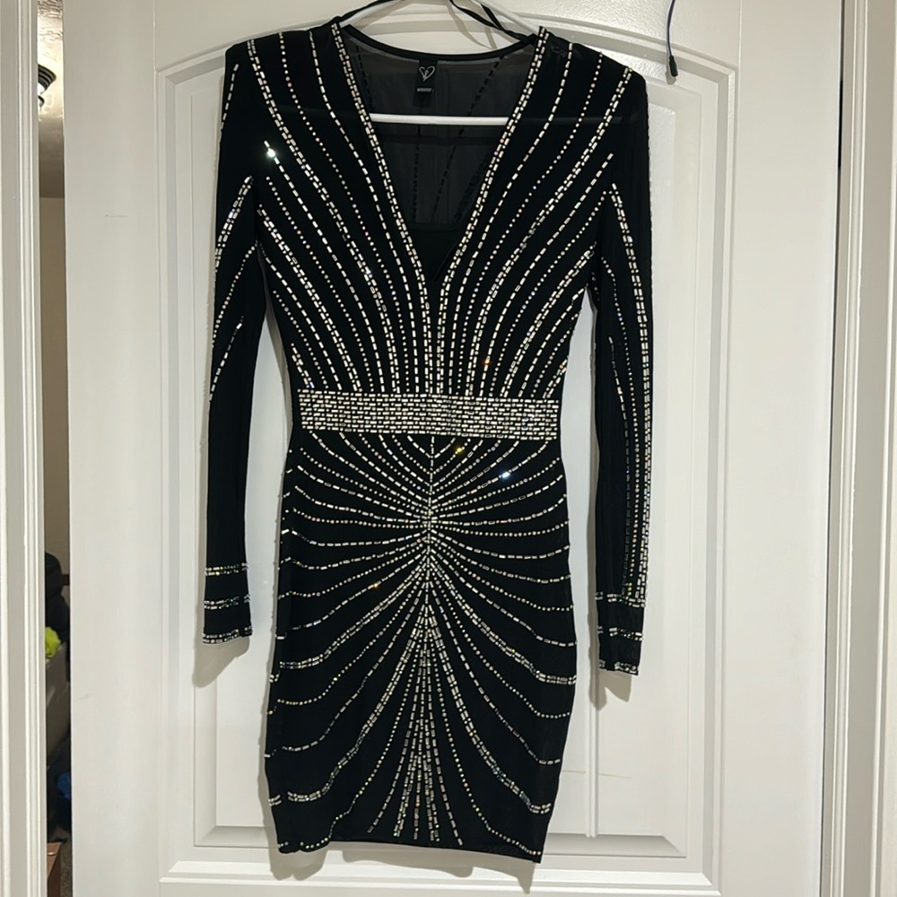 Windsor size SMALL black beaded dress worn once.